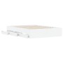 Cama con cajones madera de ingeniería blanco 120x200 cm de , Camas y somieres - Ref: Foro24-3207280, Precio: 267,98 €, Descue...