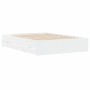 Cama con cajones madera de ingeniería blanco 120x200 cm de , Camas y somieres - Ref: Foro24-3207280, Precio: 267,98 €, Descue...