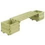 Garden bench with pine wood planters treated with preservatives by vidaXL, Pots and planters - Ref: Foro24-44949, Price: 108,...