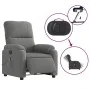 Sillón reclinable masaje eléctrico tela microfibra gris oscuro by , Armchairs - Ref: Foro24-3204924, Price: 336,91 €, Discoun...