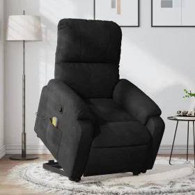 Sillón reclinable de masaje elevable tela de microfibra negro by , Armchairs - Ref: Foro24-3204939, Price: 301,37 €, Discount: %