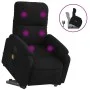 Sillón reclinable de masaje elevable tela de microfibra negro by , Armchairs - Ref: Foro24-3204939, Price: 301,37 €, Discount: %