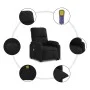 Elektrischer, verstellbarer, aufklappbarer Massagesessel aus schwarzem Stoff. von , Sessel - Ref: Foro24-3204953, Preis: 351,...