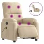 Elektrischer Massage-Fernsehsessel aus Mikrofaserstoff in Cremefarbe. von , Sessel - Ref: Foro24-3204926, Preis: 296,40 €, Ra...