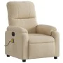 Elektrischer Massage-Fernsehsessel aus Mikrofaserstoff in Cremefarbe. von , Sessel - Ref: Foro24-3204926, Preis: 296,40 €, Ra...