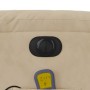 Sillón reclinable masaje eléctrico tela microfibra color crema by , Armchairs - Ref: Foro24-3204926, Price: 299,18 €, Discoun...