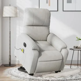 Sillón masaje eléctrico reclinable elevable tela gris claro by , Armchairs - Ref: Foro24-3204951, Price: 362,27 €, Discount: %