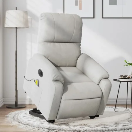 Sillón masaje eléctrico reclinable elevable tela gris claro de , Sillones - Ref: Foro24-3204951, Precio: 363,47 €, Descuento: %