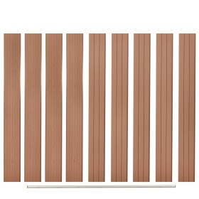 Replacement Fence Boards 9 Pcs Brown WPC 170cm by vidaXL, fence panels - Ref: Foro24-45039, Price: 182,61 €, Discount: %