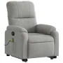 Sillón masaje eléctrico reclinable elevable tela gris claro de , Sillones - Ref: Foro24-3204951, Precio: 363,47 €, Descuento: %