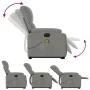 Sillón masaje eléctrico reclinable elevable tela gris claro de , Sillones - Ref: Foro24-3204951, Precio: 363,47 €, Descuento: %