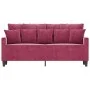 Sofá de 2 plazas de terciopelo rojo tinto 140 cm by , Sofas - Ref: Foro24-359307, Price: 209,57 €, Discount: %
