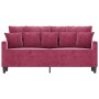 Zweiplätziges Samtsofa in Bordeauxrot, 140 cm. von , Sofas - Ref: Foro24-359307, Preis: 207,49 €, Rabatt: %