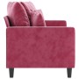 Sofá de 2 plazas de terciopelo rojo tinto 140 cm by , Sofas - Ref: Foro24-359307, Price: 207,49 €, Discount: %