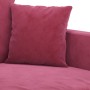 Zweiplätziges Samtsofa in Bordeauxrot, 140 cm. von , Sofas - Ref: Foro24-359307, Preis: 207,49 €, Rabatt: %