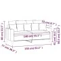 Sofá de 2 plazas de terciopelo rojo tinto 140 cm by , Sofas - Ref: Foro24-359307, Price: 209,57 €, Discount: %