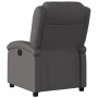 Sillón reclinable eléctrico de cuero auténtico gris by , Armchairs - Ref: Foro24-3204257, Price: 349,28 €, Discount: %