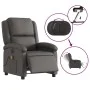 Sillón reclinable eléctrico de cuero auténtico gris de , Sillones - Ref: Foro24-3204257, Precio: 349,74 €, Descuento: %