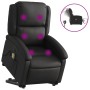 Sillón de masaje elevable eléctrico cuero auténtico negro by , Armchairs - Ref: Foro24-3204274, Price: 420,43 €, Discount: %