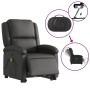 Sillón de masaje elevable eléctrico cuero auténtico negro by , Armchairs - Ref: Foro24-3204274, Price: 420,43 €, Discount: %