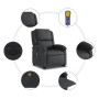 Sillón de masaje elevable eléctrico cuero auténtico negro by , Armchairs - Ref: Foro24-3204274, Price: 420,43 €, Discount: %