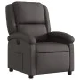 Sillón reclinable eléctrico de cuero auténtico marrón oscuro by , Armchairs - Ref: Foro24-3204255, Price: 367,42 €, Discount: %