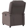 Sillón reclinable eléctrico de cuero auténtico marrón oscuro by , Armchairs - Ref: Foro24-3204255, Price: 370,36 €, Discount: %