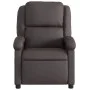 Sillón reclinable eléctrico de cuero auténtico marrón oscuro by , Armchairs - Ref: Foro24-3204255, Price: 367,42 €, Discount: %