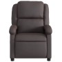 Sillón reclinable eléctrico de cuero auténtico marrón oscuro by , Armchairs - Ref: Foro24-3204255, Price: 370,36 €, Discount: %