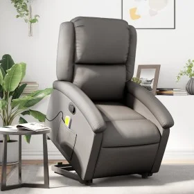 Verstellbarer Massage-Ledersessel in Grau von , Sessel - Ref: Foro24-3204269, Preis: 403,96 €, Rabatt: %