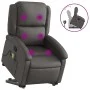 Sillón reclinable de masaje elevable cuero auténtico gris by , Armchairs - Ref: Foro24-3204269, Price: 403,96 €, Discount: %