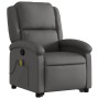 Sillón reclinable de masaje elevable cuero auténtico gris by , Armchairs - Ref: Foro24-3204269, Price: 400,00 €, Discount: %