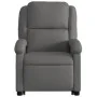 Sillón reclinable de masaje elevable cuero auténtico gris by , Armchairs - Ref: Foro24-3204269, Price: 403,96 €, Discount: %