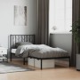 Bed frame with black metal headboard 90x200 cm by , Beds and slatted bases - Ref: Foro24-374430, Price: 66,40 €, Discount: %