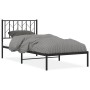 Bettgestell mit schwarzem Metallkopfteil 90x200 cm von , Betten und Lattenroste - Ref: Foro24-374430, Preis: 66,40 €, Rabatt: %