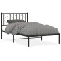 Bettgestell mit schwarzem Metallkopfteil 100x200 cm von , Betten und Lattenroste - Ref: Foro24-374432, Preis: 68,34 €, Rabatt: %