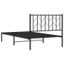 Bettgestell mit schwarzem Metallkopfteil 100x200 cm von , Betten und Lattenroste - Ref: Foro24-374432, Preis: 68,34 €, Rabatt: %