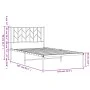 Bettgestell mit schwarzem Metallkopfteil 100x200 cm von , Betten und Lattenroste - Ref: Foro24-374432, Preis: 68,34 €, Rabatt: %