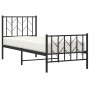 Bettgestell mit Kopfteil und schwarzem Metallfußteil 75x190 cm von , Betten und Lattenroste - Ref: Foro24-374445, Preis: 65,6...