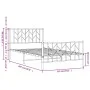 Bed frame with headboard and black metal footboard 107x203cm by , Beds and slatted bases - Ref: Foro24-374451, Price: 80,24 €...