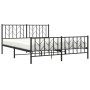 Estructura de cama cabecero y pie de cama metal negro 160x200cm de , Camas y somieres - Ref: Foro24-374458, Precio: 139,60 €,...