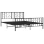 Estructura de cama cabecero y pie de cama metal negro 160x200cm de , Camas y somieres - Ref: Foro24-374458, Precio: 139,60 €,...