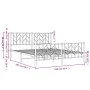 Black metal headboard and footboard bed frame 160x200cm by , Beds and slatted bases - Ref: Foro24-374458, Price: 137,14 €, Di...
