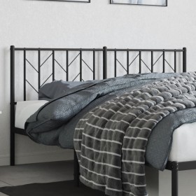 Black metal headboard 160 cm by , Headboards and footboards - Ref: Foro24-374472, Price: 34,27 €, Discount: %