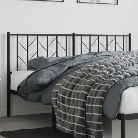 Cabecero de metal negro 160 cm de , Cabeceros y pies de cama - Ref: Foro24-374472, Precio: 33,73 €, Descuento: %