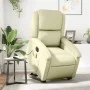 Sillón reclinable masaje eléctrico de pie cuero auténtico crema de , Sillones - Ref: Foro24-3204276, Precio: 462,91 €, Descue...