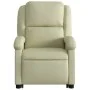 Sillón reclinable masaje eléctrico de pie cuero auténtico crema de , Sillones - Ref: Foro24-3204276, Precio: 462,91 €, Descue...
