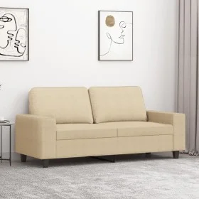 Sofá de 2 plazas de tela color crema 140 cm by , Sofas - Ref: Foro24-359393, Price: 236,17 €, Discount: %