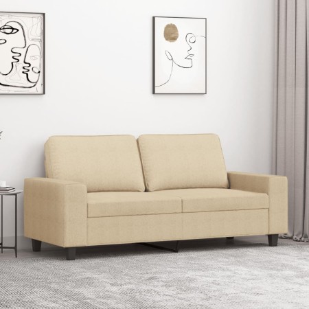 Zweisitziges cremefarbenes Stoffsofa, 140 cm. von , Sofas - Ref: Foro24-359393, Preis: 239,52 €, Rabatt: %