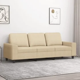 Sofá de 3 plazas de tela crema 180 cm by , Sofas - Ref: Foro24-359401, Price: 281,80 €, Discount: %